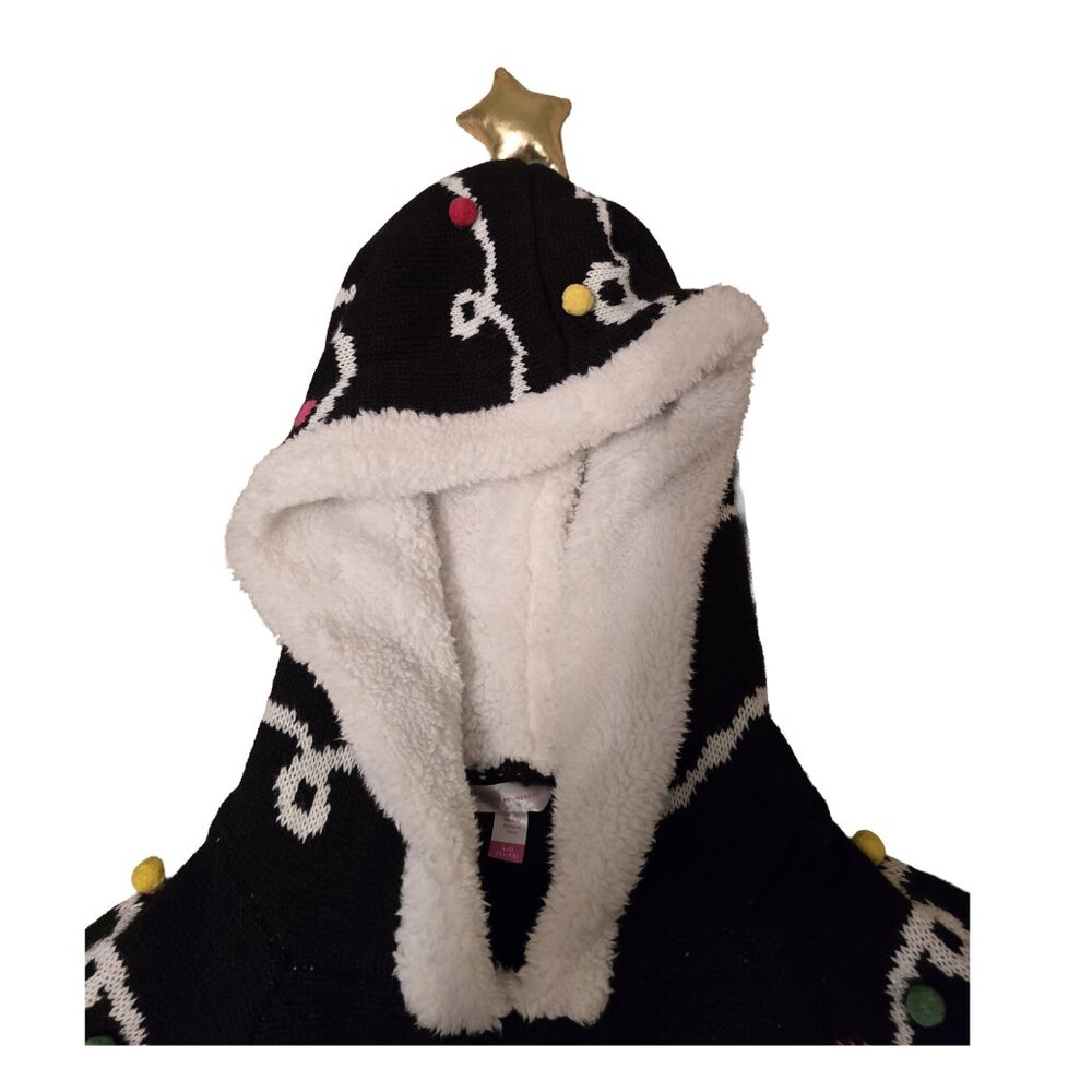 NWOT Women's Holiday Ugly Christmas Sweater Hoodie with Lights Star Size L 11-13 - Picture 3 of 7